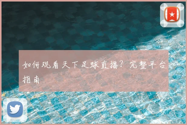 如何观看天下足球直播?完整平台指南